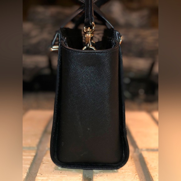 💥Moving to @the_bag_guy💥 Kate Spade - Laurel Way Hadlee Black Jeweled Satchel - Picture 5 of 12